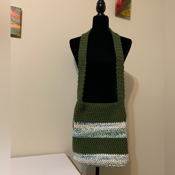 Crossbody Bag Multicolor Handmade Crochet - Picture 8 of 16